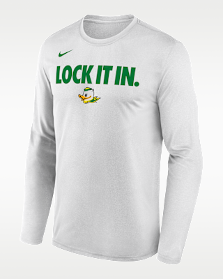 Мужская футболка Oregon 2026 On-Court Bench Nike Dri-FIT College Long-Sleeve