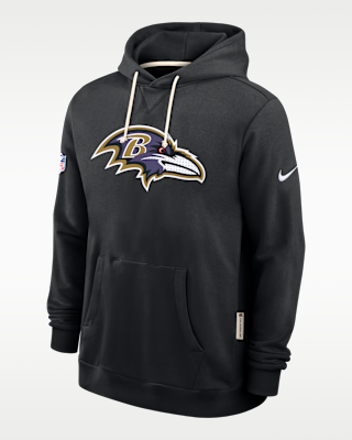 Мужское худи Baltimore Ravens Initial Home Sideline Nike Dri-FIT NFL Pullover Hoodie