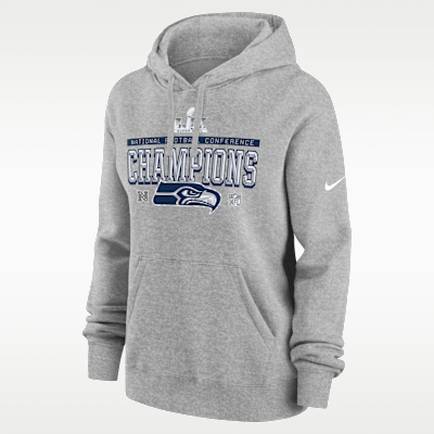 Seattle Seahawks 2026 NFC Champions Trophy Collection Club Women's Nike NFL Pullover Hoodie