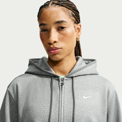 Nike Studio Fleece Sport Therma-FIT Tam Fermuarlı Kadın Kapüşonlu Üstü görsel 7