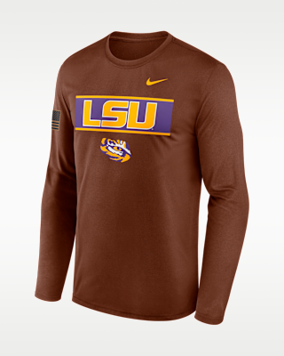 Мужская футболка LSU 2026 Military Appreciation Legend Nike Dri-FIT College Long-Sleeve