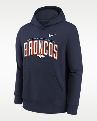 Детские  Denver Broncos Essentials Club Logo Arch Big Kids' Nike NFL Pullover Crew