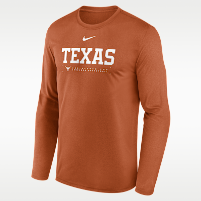 Texas Courtside Basketball Shootaround Legend Men's Nike Dri-FIT College Long-Sleeve T-Shirt