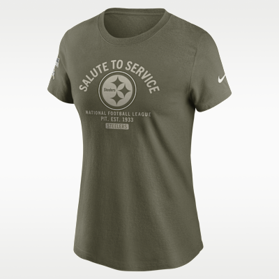 Playera Nike de la NFL para mujer Pittsburgh Steelers Salute to Service Sideline