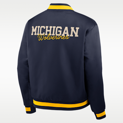 Michigan Legacy Men's Nike College Full-Snap Bomber Jacket