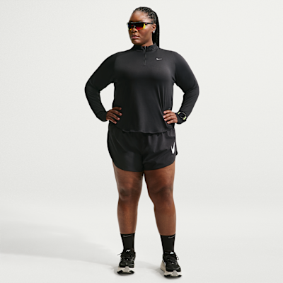 Nike Swift Dri-FIT UV Çeyrek Fermuarlı Kadın Koşu Üstü (Büyük Beden) görsel 4