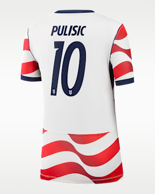 Женские джерси Christian Pulisic USMNT 2026 Stadium Home Nike Dri-FIT Soccer Jersey