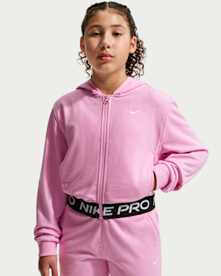 Детское худи Nike Pro Fleece Big Kids' (Girls') Dri-FIT Full-Zip Hoodie