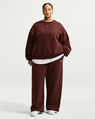 Женские  Nike Studio Fleece Medium Weight Mid-Rise Wide-Leg Pants