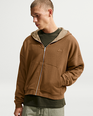 Мужское худи Nike Club Oversized Fleece Full-Zip Reversible Hoodie