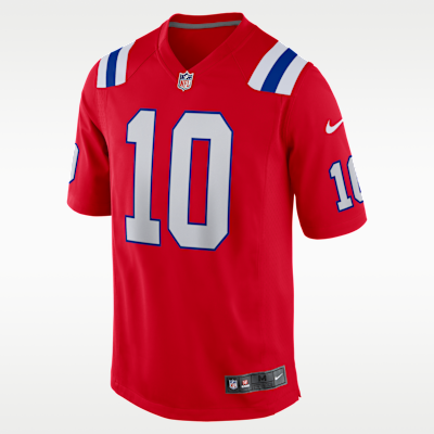 Jersey Nike de la NFL Game para hombre Drake Maye New England Patriots