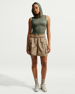 Женские шорты Nike Sportswear Loose Mid-Rise Satin Cargo Shorts