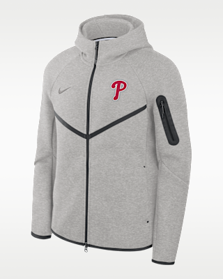 Мужская куртка Philadelphia Phillies Tech Fleece Windrunner Nike MLB Full-Zip Hooded для бега