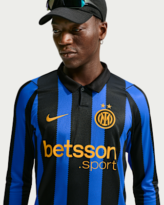 Nike Camisola de futebol Replica Nike Dri-FIT de manga comprida do equipamento principal Stadium Inter de Milão 2026/27 para homem