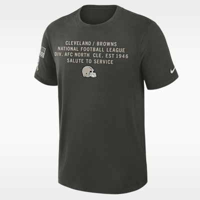 Playera Nike Dri-FIT de la NFL para hombre Cleveland Browns Salute to Service Slub