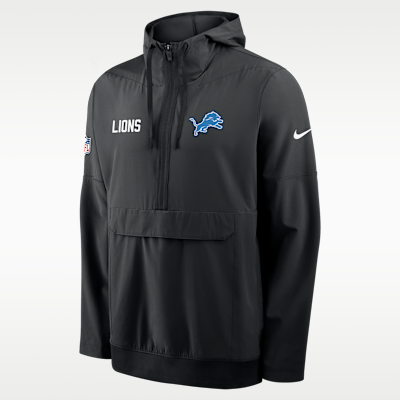 Detroit Lions Alt Option Route Anorak Men's Nike NFL 1/2-Zip Hooded Jacket