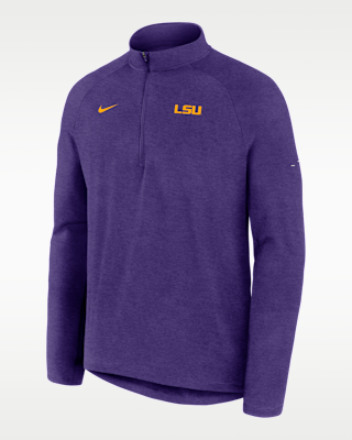 Мужские LSU Stride Nike Dri-FIT College 1/2-Zip Long-Sleeve Top