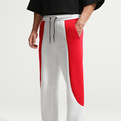 Nike Tech Renk Bloklu Açık Paçalı Fleece Erkek Eşofman Altı görsel 2