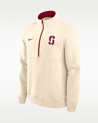 Мужские Stanford Primetime Primary Logo Nike College 1/2-Zip Crew