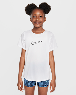 Детские шорты Nike One Fitted Big Kids' (Girls') Dri-FIT Short-Sleeve Top
