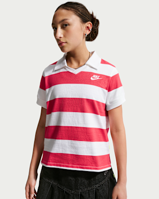 Детские шорты Nike Sportswear Big Kids' (Girls') Short-Sleeve Polo Top