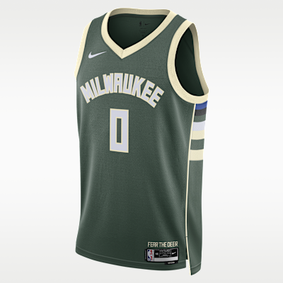 Damian Lillard Milwaukee Bucks Icon Edition Men's Nike Dri-FIT NBA Swingman Jersey