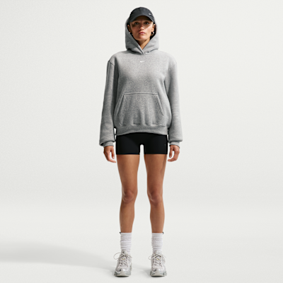 Nike Studio Fleece Orta Kalınlıkta Kapüşonlu Kadın Sweatshirt'ü görsel 4