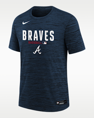 Детская футболка Atlanta Braves Authentic Collection Velocity Big Kids' Nike Dri-FIT MLB