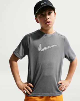 Детские шорты Nike Multi Big Kids' (Boys') Dri-FIT Short-Sleeve Training Top для тренировок