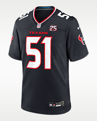 Мужские джерси Will Anderson Jr. Houston Texans 25th Season Nike NFL Game Jersey