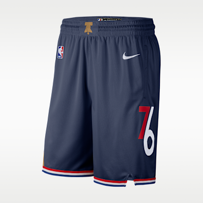 Shorts de alero polivalente de la NBA Nike Dri-FIT para hombre de los Philadelphia 76Ers de la colección City Edition
