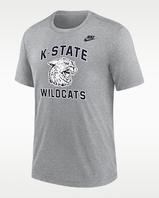 Мужская футболка Kansas State Wildcats Nike Football Tri-Blend для футбола