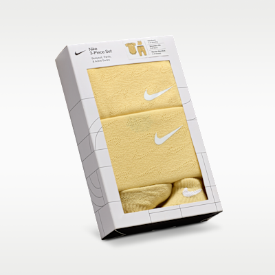 Conjunto de 3 piezas de tejido pointelle para bebé Nike
