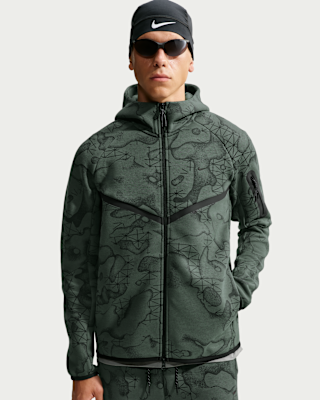 Мужская куртка Nike Tech Fleece Full-Zip All-Over-Print Windrunner для бега