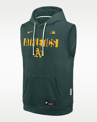 Мужское худи Athletics Authentic Collection Standard Issue Nike Dri-FIT MLB Sleeveless Pullover Hoodie