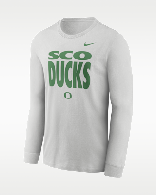 Мужская футболка Oregon Sideline Slogan Nike Dri-FIT College Long-Sleeve