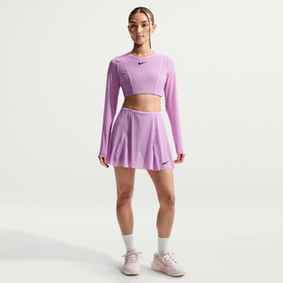 NikeCourt Slam Uzun Kollu Crop Kadın Tenis Üstü görsel 4