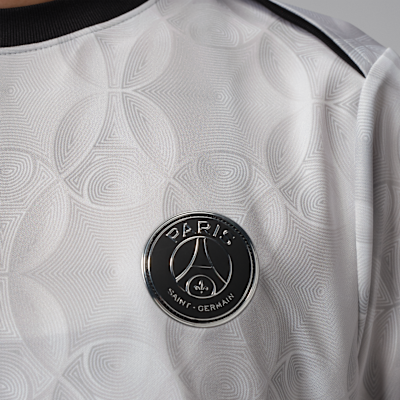 Nike Paris Saint-Germain Academy Pro Night Edition Jordan Dri-FIT Maç Öncesi Kısa Kollu Kadın Futbol Üstü görsel 5