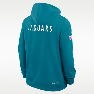 Sudadera con gorro sin cierre Nike Dri-FIT de la NFL para hombre Jacksonville Jaguars Alt Offensive Set Play Sideline