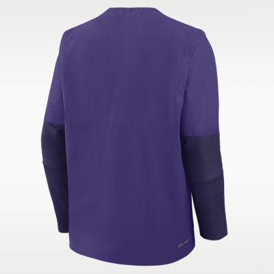 LSU Dugout Men's Nike Dri-FIT College 1/4-Zip Long-Sleeve Windshirt