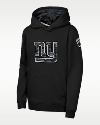 Детское худи New York Giants Salute to Service Sideline Club Big Kids' Nike NFL Pullover Hoodie