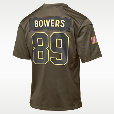 Brock Bowers Las Vegas Raiders Salute to Service Big Kids’ Nike NFL Game Jersey
