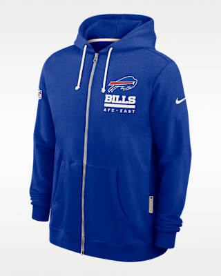 Мужское худи Buffalo Bills Utility Player Sideline Nike Dri-FIT NFL Full-Zip Hoodie