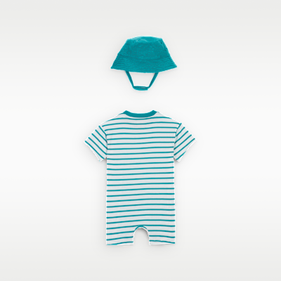Nike Baby Short Sleeve Romper with Bucket Hat