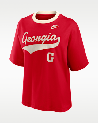 Женская футболка Georgia Legacy Fight Song Boxy Nike College