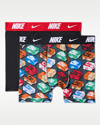 Подростковые Nike Big Kids' Dri-FIT Printed Boxer Briefs (2-Pack)