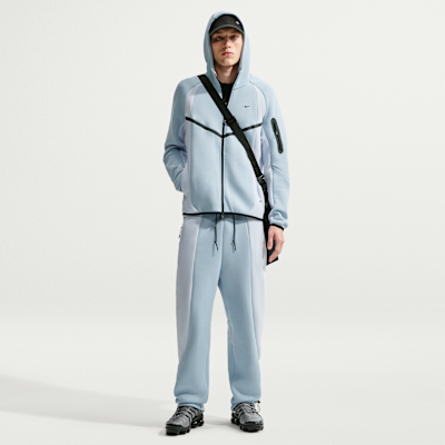Nike Tech Renk Bloklu Tam Boy Fermuarlı Fleece Windrunner Erkek Ceketi görsel 4