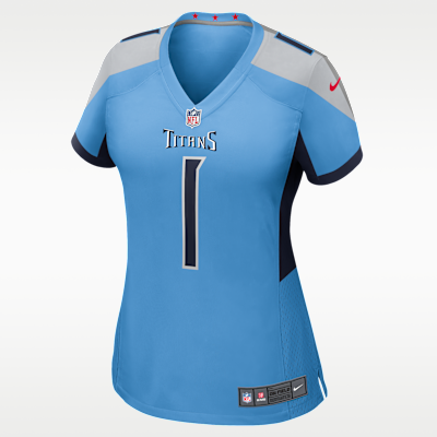 Jersey Nike de la NFL Game para mujer Cam Ward Tennessee Titans 2025 NFL Draft First Round Pick