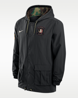 Мужская куртка Florida State Nike Full-Snap Hooded Military