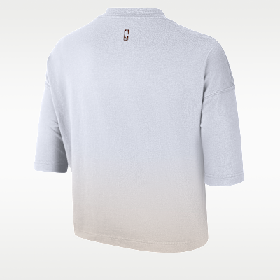 Playera de corte cuadrado Nike NBA para mujer Golden State Warriors Courtside City Edition Premium